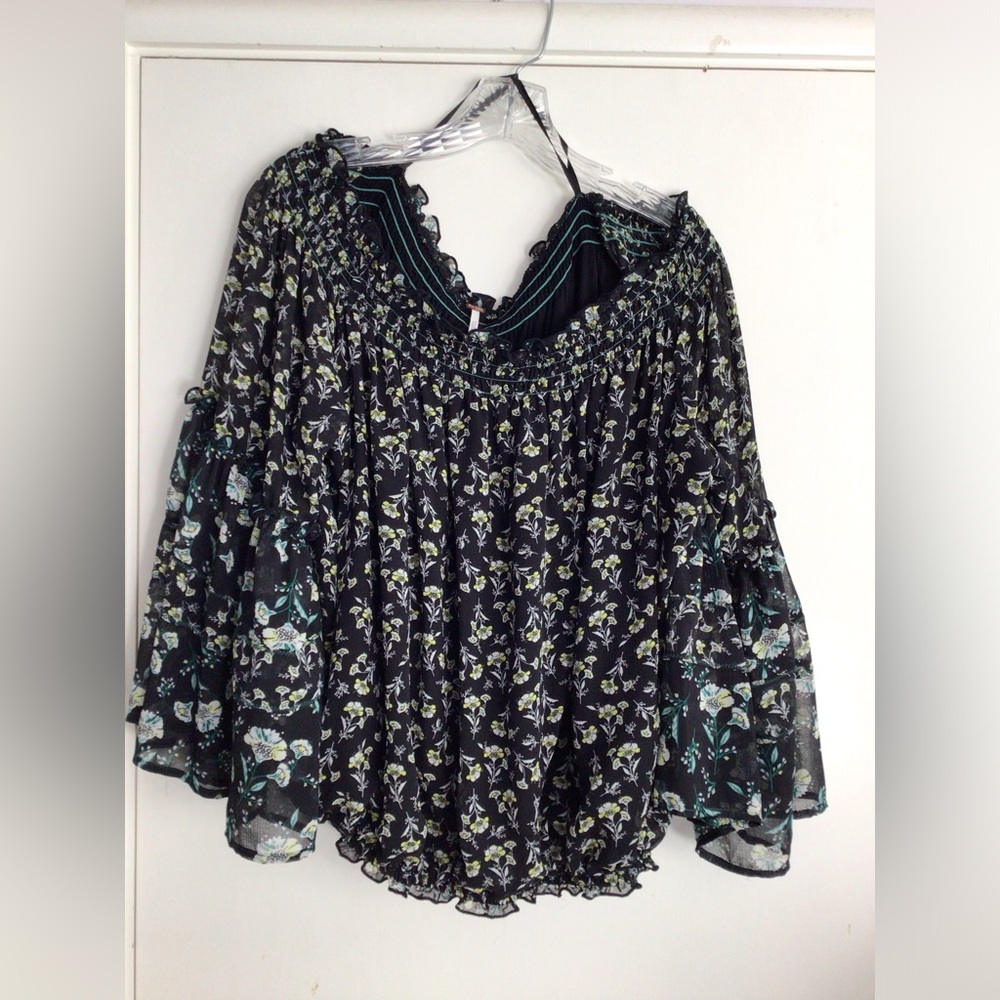 Free People Flutter Sleeve Blouse